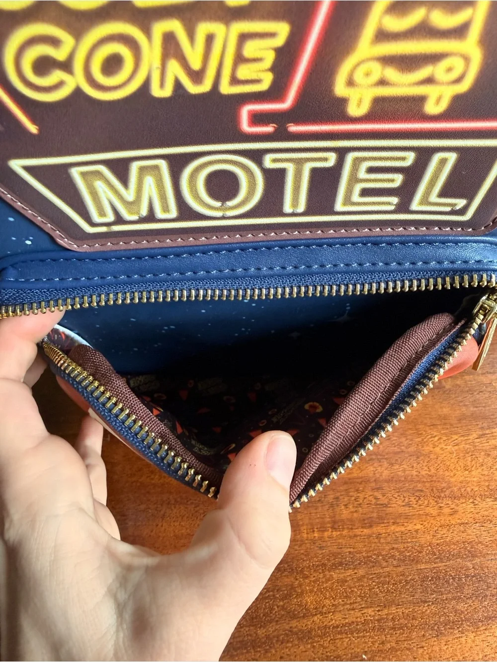 Disney Lightning McQueen Cozy Cone Motel Mini Backpack - Navy & Orange & Red - Picture 5 of 8